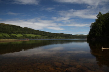 A view of Lake Vyrnwy in North Wales