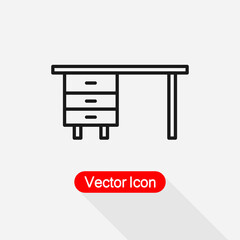 Office Desk Icon vector illustration Eps10