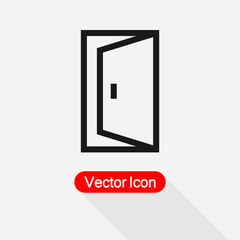 Open Double Door Icon,Exit Doorway Icon vector illustration Eps10