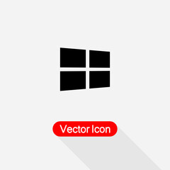 Obraz premium Open Window Icon, Window Icon vector illustration Eps10