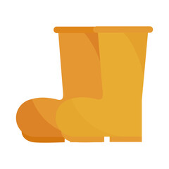 rubber boots equipment flat icon with shadow