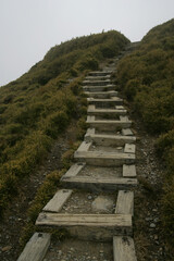 Haze landscape view of the Hehuanshan area