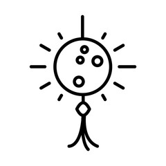 chinese lantern decoration ornate linear style icon