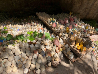 Offerings at Membartsho (Burning Lake), sacred site in Bhutan