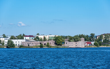 landscapes from a ship on lake Onega in summer