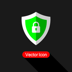 Protection Shield With Lock Icon vector illustration Eps10