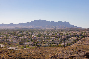 High angle view of some residence from the Amargosa Trail