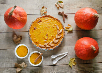 Thanksgiving Day. Thanksgiving Day Autumn background of pumpkins and leaves. thanksgiving. pumpkins.