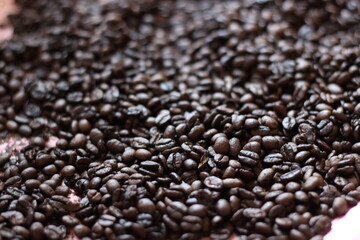 Graos de café torrados