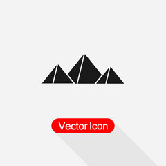 Pyramids Egyptian Icon Vector Illustration Eps10