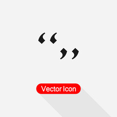 Quote Mark Icon vector illustration Eps10