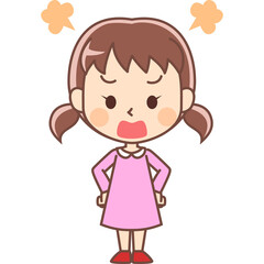 怒る少女