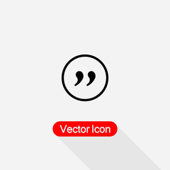 Quote Mark Icon vector illustration Eps10