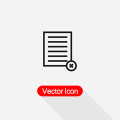 Remove Document Icon Vector Illustration Eps10