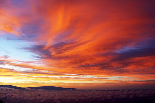 Sunrise from Haleakala Crater in Maui, Hawaii