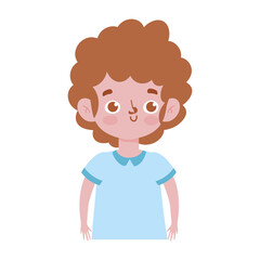 school boy student cartoon, isolated icon white background