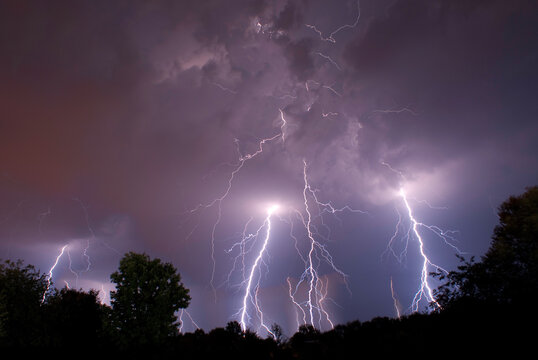 lightening storm on a summers night