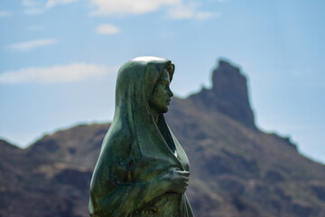 Virgin Mary statue at Tejeda, Canary Island, Spain
