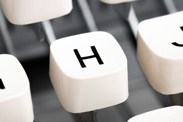 Manual Typewriter White Plastic Key Cap