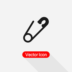 Safety Pin Icon Vector Illustration Eps10