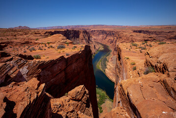 Horseshoe bend in Grand Canyon National Park. Travel and active lifestyle. Horseshoe Bend in Page.