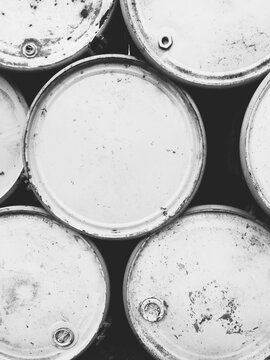 Pile of hazardous waste containers