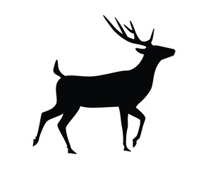 Deer silhouette icon, vector illustration