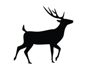 Fototapeta premium Deer silhouette icon, vector illustration
