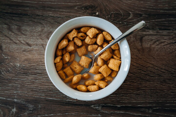 bowl of cereal on a table
