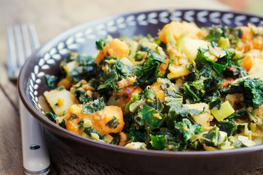 Sweet Potato, Parsnip and Kale Hash