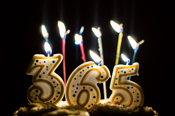 candles celebrating a year's milestone