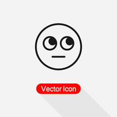 Thinking Face Emoji Icon Vector Illustration Eps10