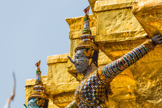 Demon guard in Grand Palace in Bangkok, Thailand