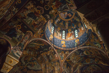Ortodox church colorful fresco.