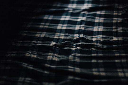 Shot of blue and white bed sheets