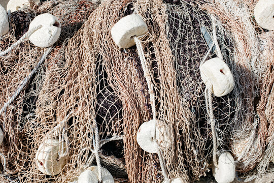 Fisherman's net abstract for background