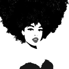 Black queen. African woman. Afro Hair.