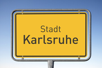 Ortstafel Stadt Karlsruhe (Symbolbild)