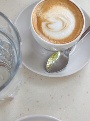 cup of cappuccino with foam