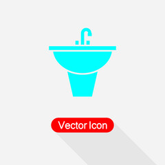 Washbasin Icon Vector Illustration Eps10
