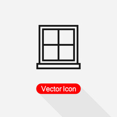 Window Frame Icon Window Icon Vector Illustration Eps10