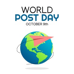 World Post Day Vector Illustration