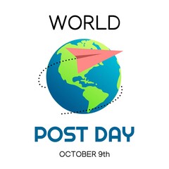 World Post Day Vector Illustration
