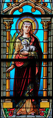 Saint Agnes,Stain Glass window
