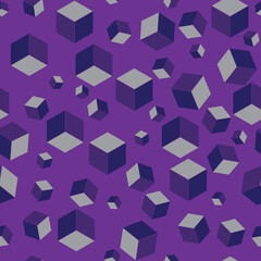 Abstract seamless background. Noise structure with cubes