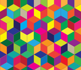 Abstract seamless colorful Background with cubes