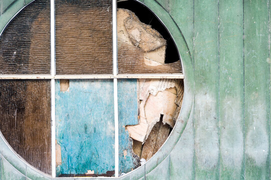 Dilapidated wall detail in Havana, Cuba