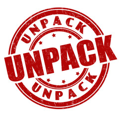 Unpack sign or stamp