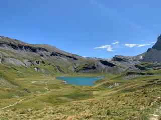Fototapeta premium mountain landscape with lake