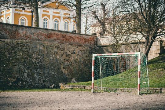Urban Soccer Field with Goal